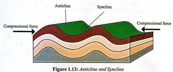 Anticline and syncline